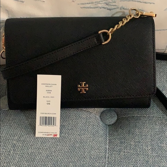 NWT Authentic Tory Burch Emerson Chain Wallet - Picture 2 of 9